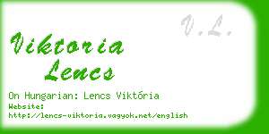 viktoria lencs business card